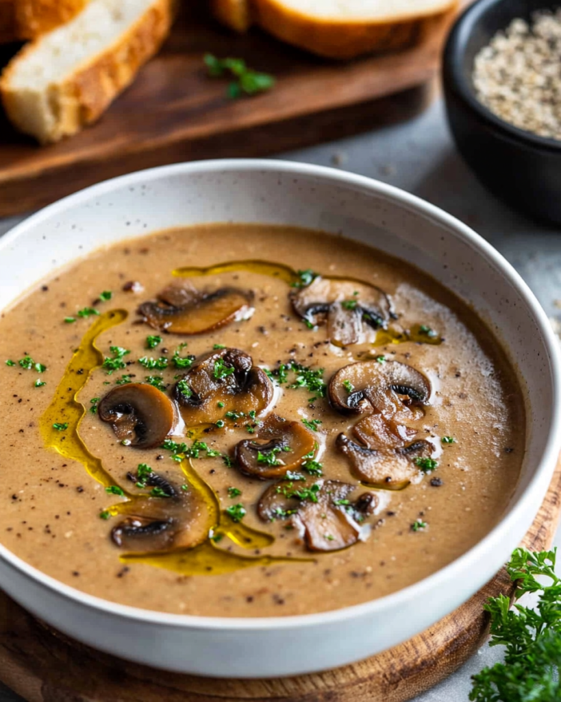 Sopa Húngara de Champiñones Cremosa
