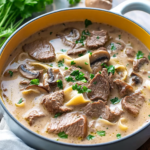 Sopa Stroganoff de Res