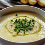 Sopa cremosa de papa y puerro