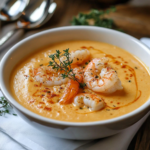 Sopa de Mariscos Cremosa con Cangrejo y Camarones
