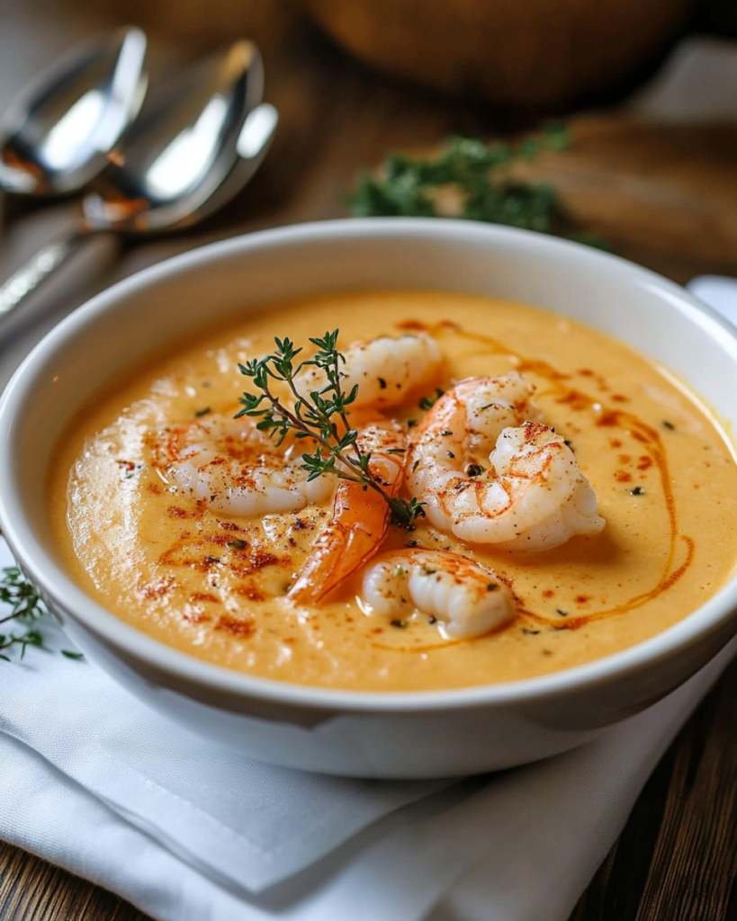 Sopa de Mariscos Cremosa con Cangrejo y Camarones
