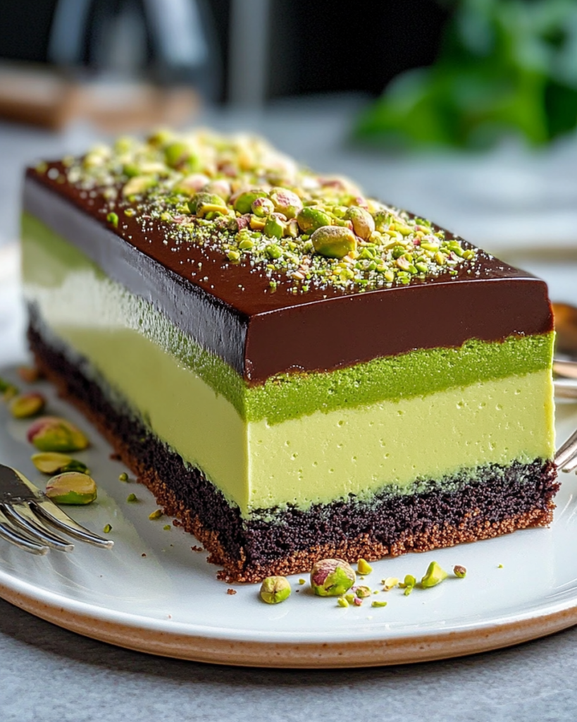 Tarta de Mousse de Chocolate y Pistacho