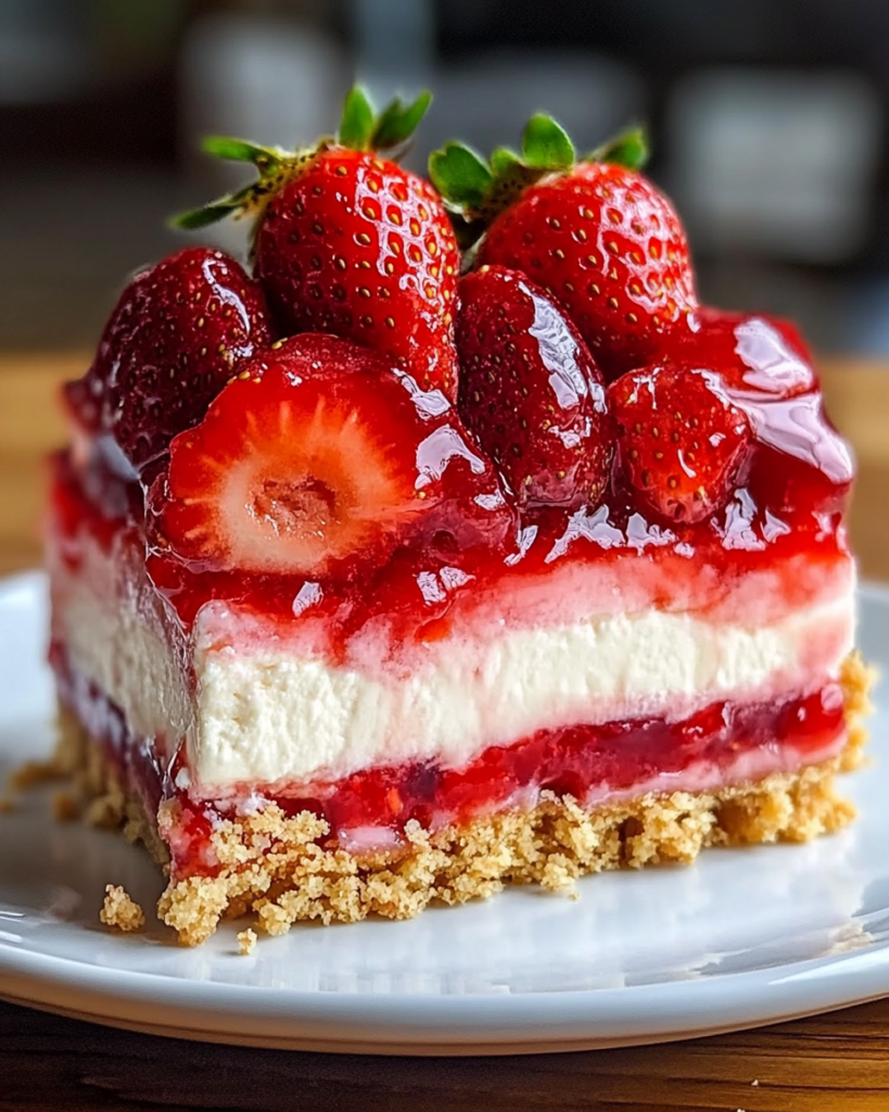 Tarta de Queso Crujiente de Fresa