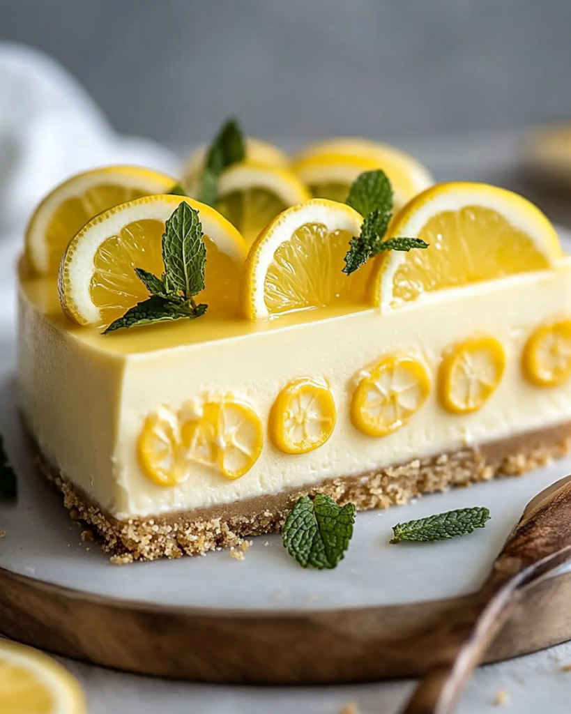 Tarta de Queso Vegana de Limón Cremosa