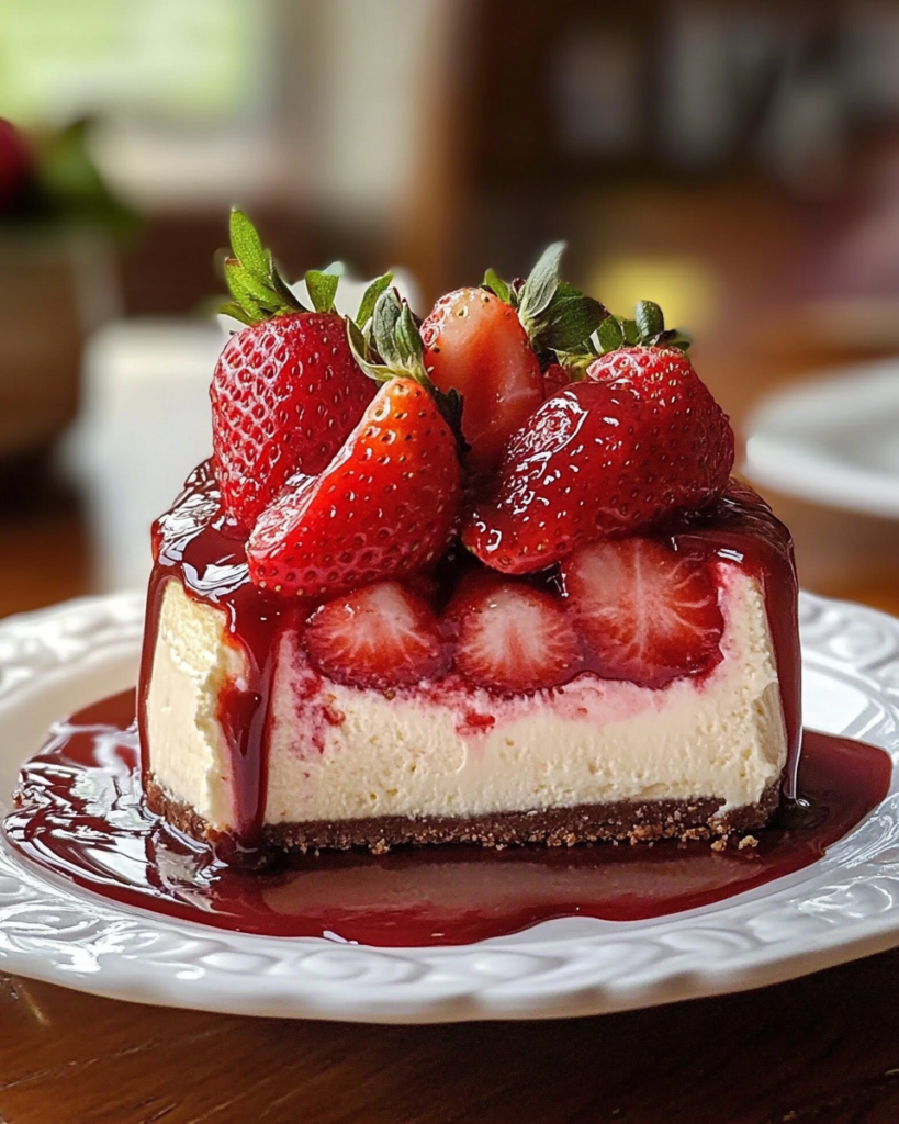 Tarta de Queso de Fresa en Espiral