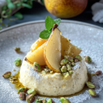 Tarta de Ricotta al Horno con Pistachos y Peras