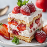 Tiramisú de Fresa y Bizcocho