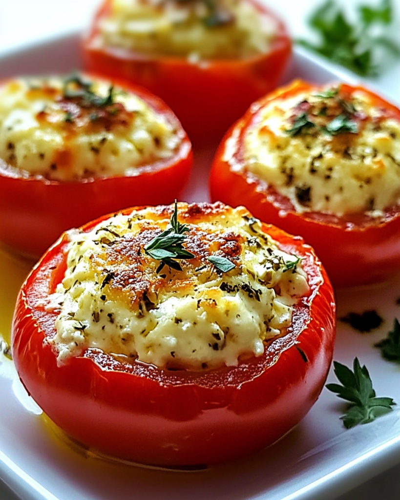 Tomates Rellenos de Queso al Horno