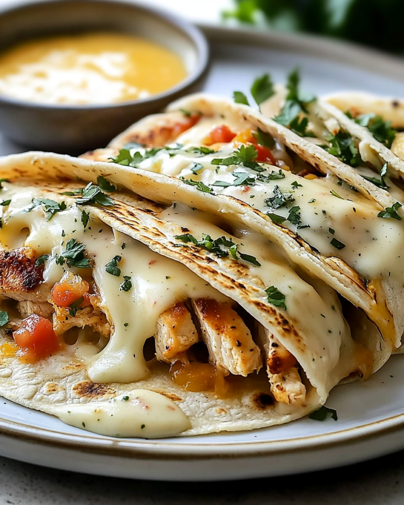Tortillas de Pollo Tierno con Queso