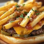 Papas Fritas al Horno con Cheeseburger First Image First Image