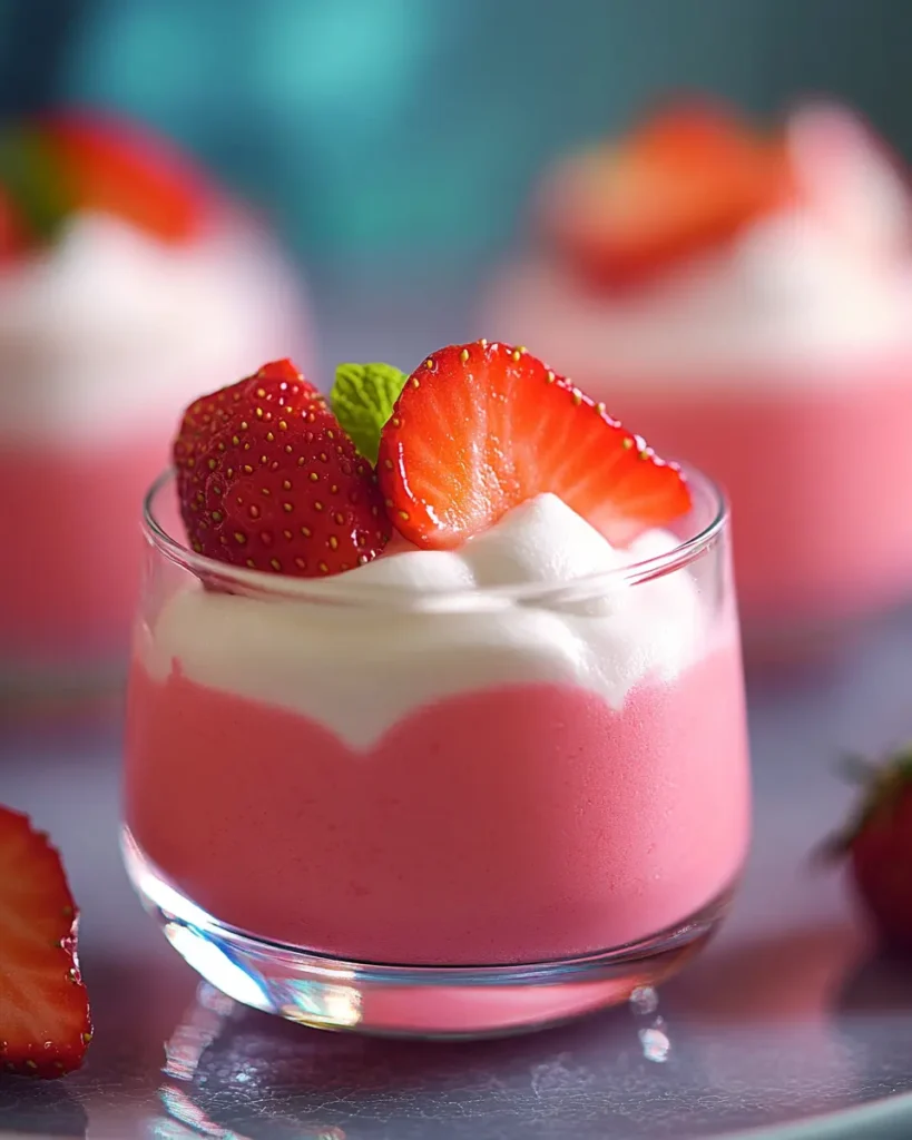 Mousse de Gelatina de Fresa y Yogur Griego First Image First Image