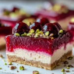 Barritas de Cheesecake de Cereza y Pistacho First Image First Image