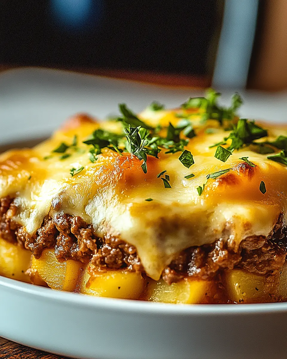 Cazuela de Carne Picada con Queso y Papas Congeladas First Image First Image