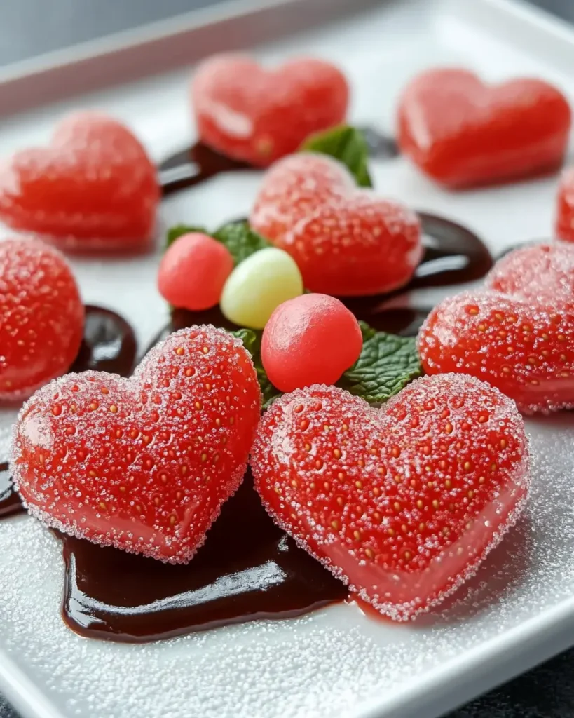 Corazones de Fresa con Goma de Dulce First Image First Image