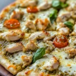 Pizza de Pollo Pesto y Queso First Image First Image