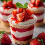 Cheesecake de Fresa en Vasos First Image First Image