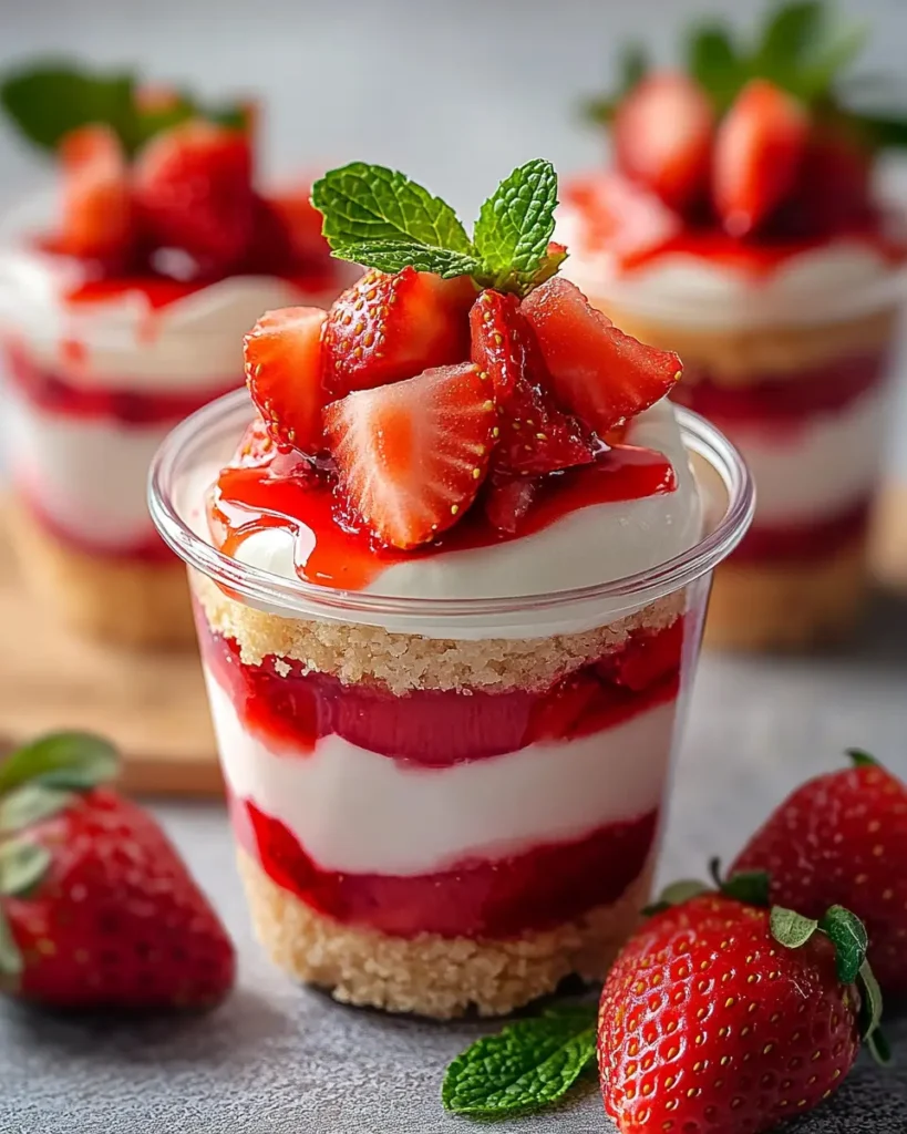 Cheesecake de Fresa en Vasos First Image First Image