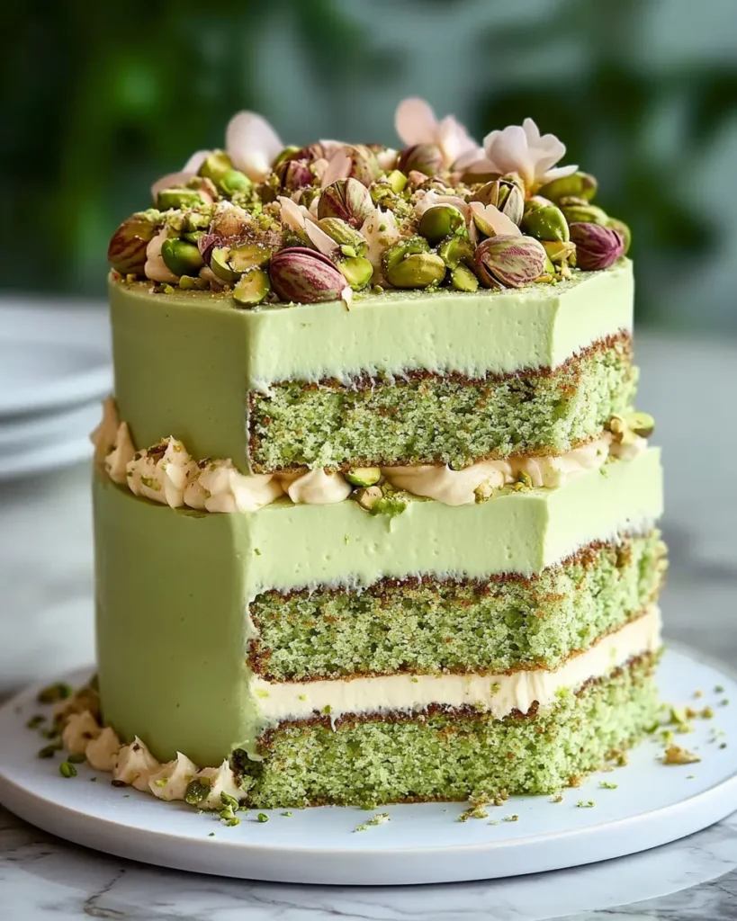 Tarta de Capas de Pistacho y Mascarpone First Image First Image