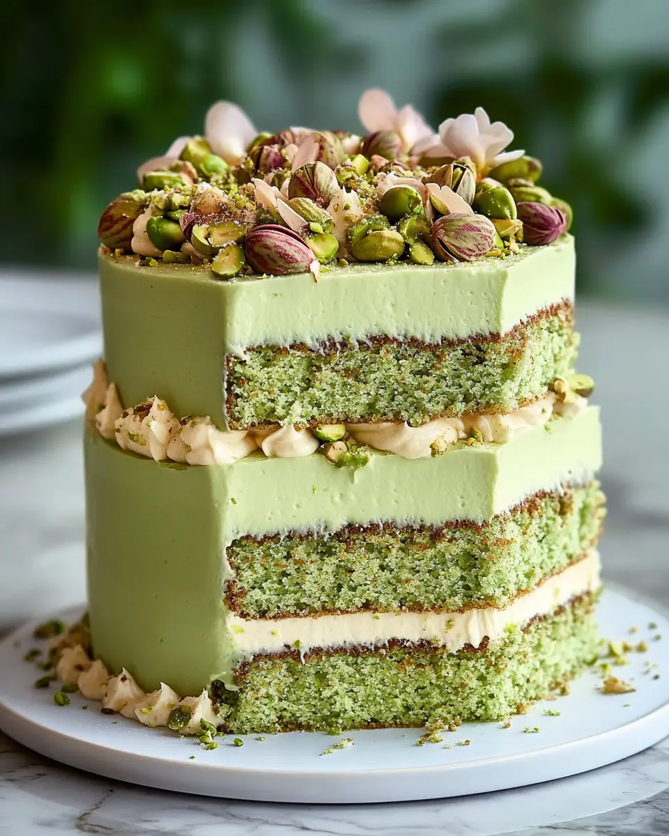 Tarta de Capas de Pistacho y Mascarpone First Image First Image