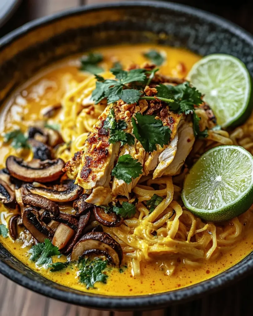 Khao Soi de Pollo Cremoso con Coco y Champiñones First Image First Image