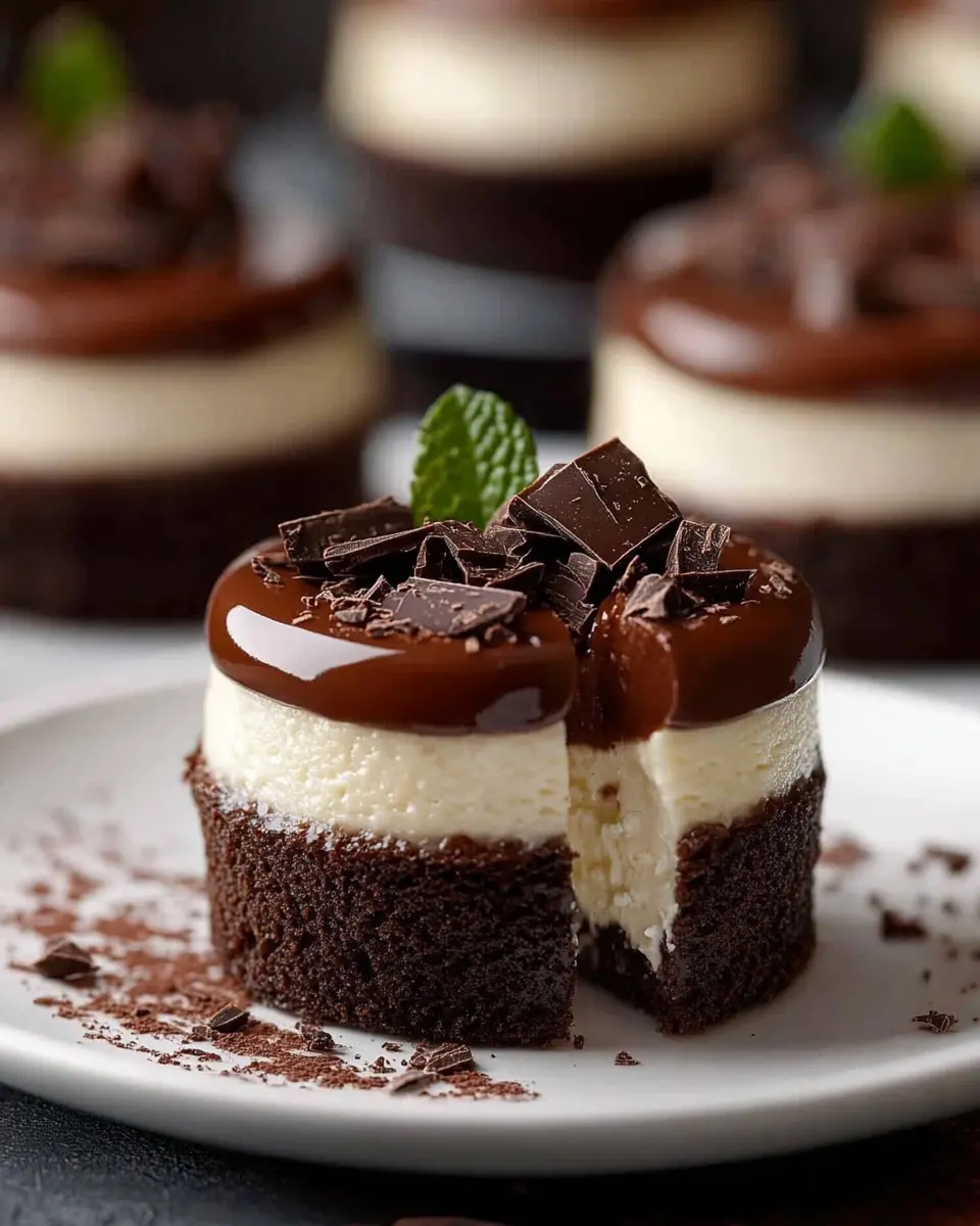 Mini Cheesecakes de Chocolate First Image First Image