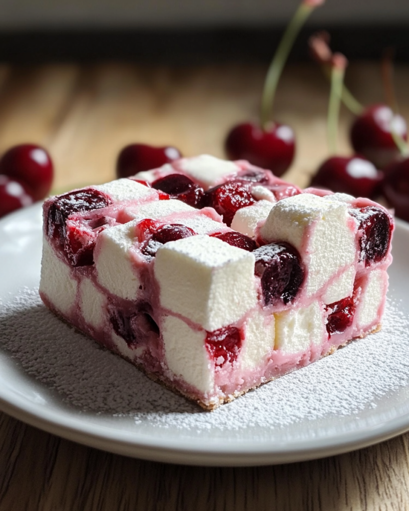 Barras de Fudge de Malvavisco y Cereza