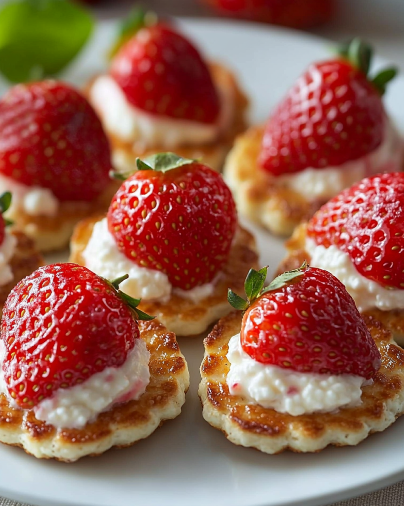 Bocaditos de Requesón con Fresas