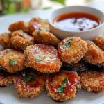 Bocados Crujientes de Berenjena con Salsa agridulce