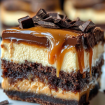 Brownies de Cheesecake con Caramelo y Milky Way