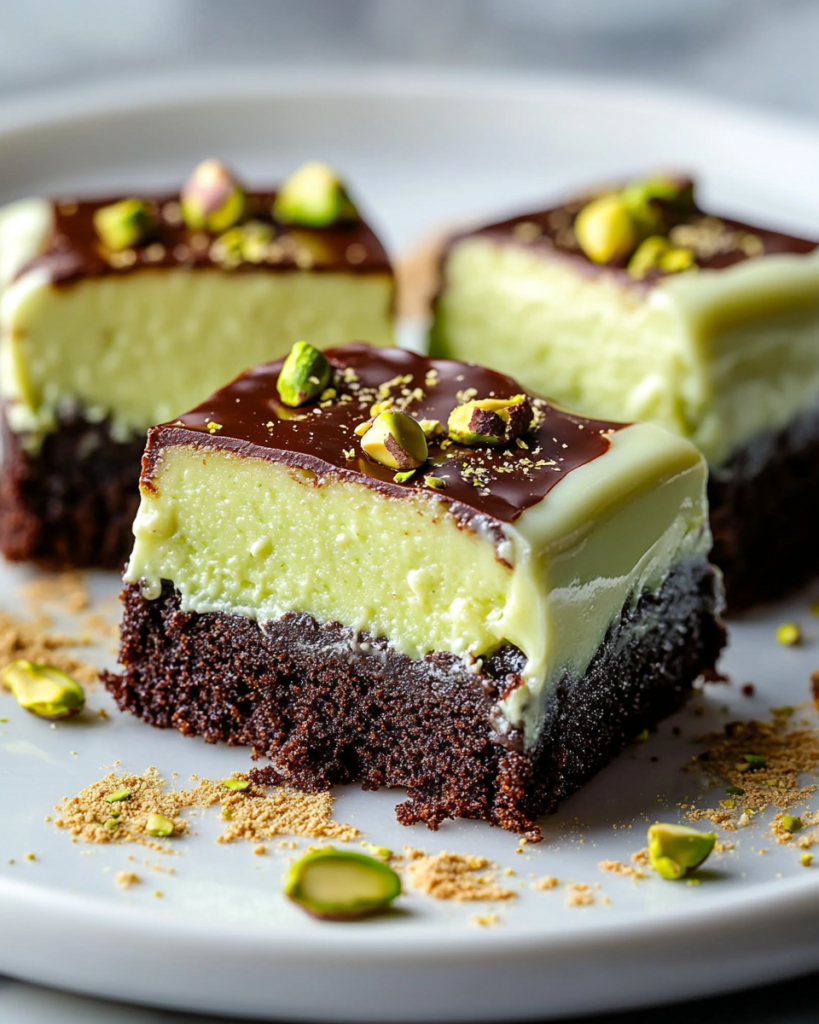 Brownies de Cheesecake de Pistacho
