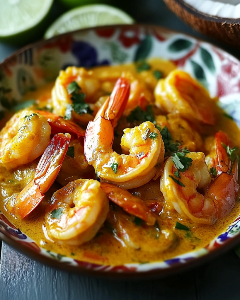 Camarones al Curry Jamaicano