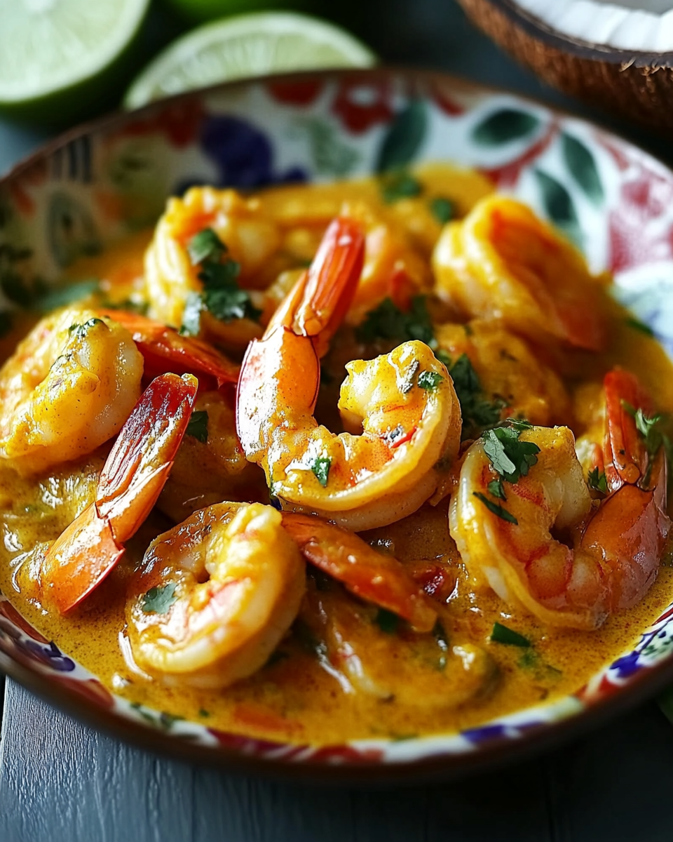 Camarones al Curry Jamaicano