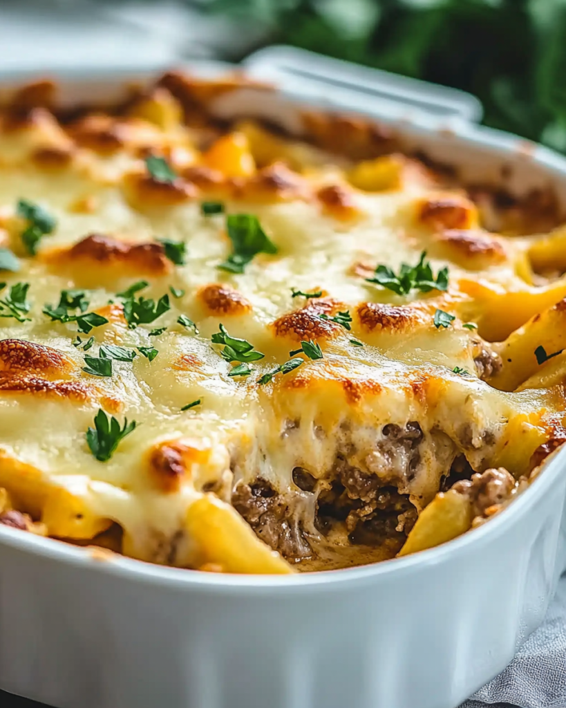 Cazuela Loca de Cheeseburger y Papas Fritas