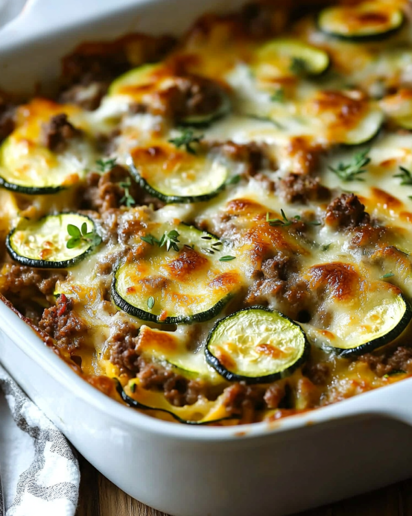 Cazuela de Carne Molida y Calabacín
