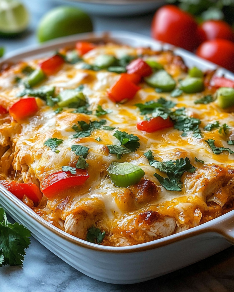 Cazuela de Pollo Fajita con Queso