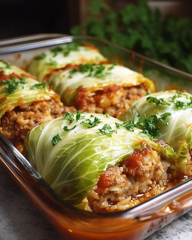 Cazuela de Repollo Relleno Fácil