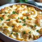 Cazuela de Tortellini Alfredo con Pollo