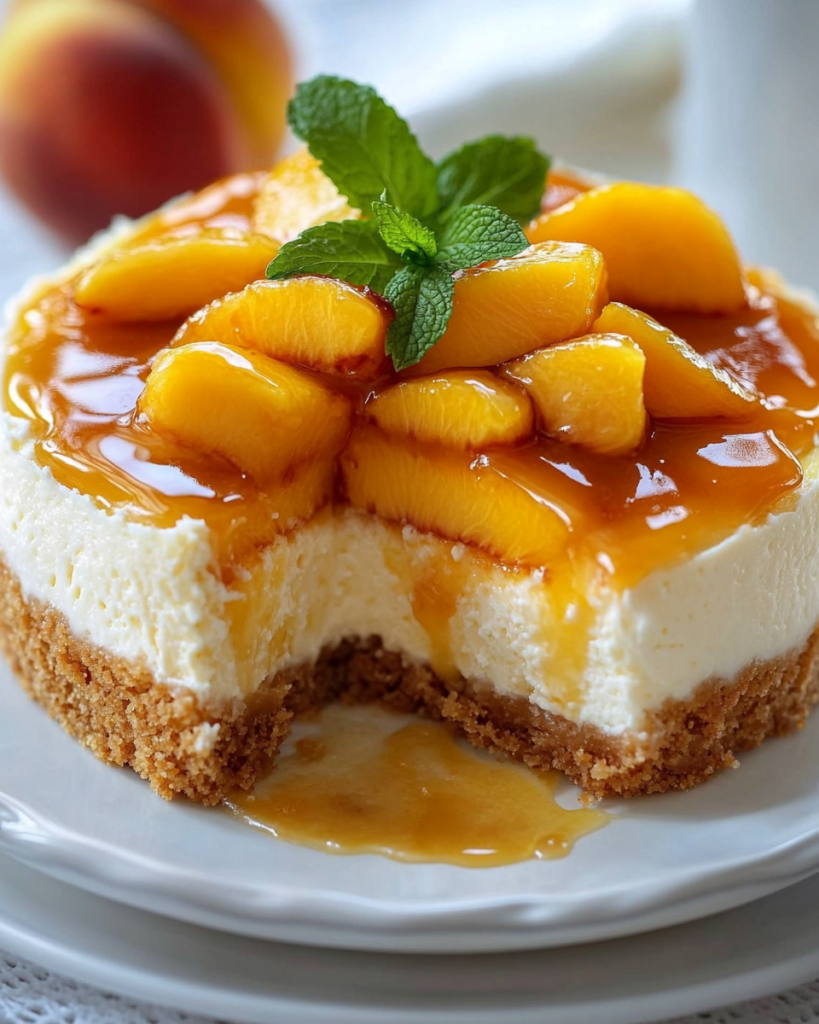 Cheesecake de Durazno y Crumble