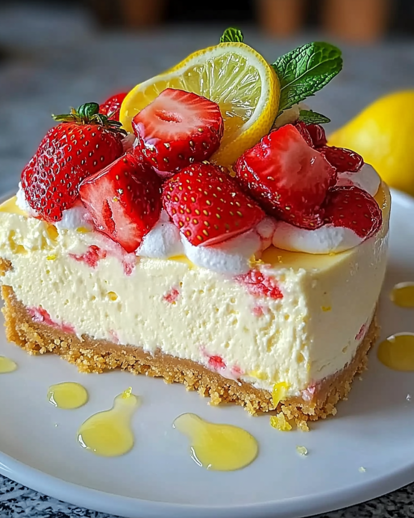 Cheesecake de Fresa y Limón Irresistible