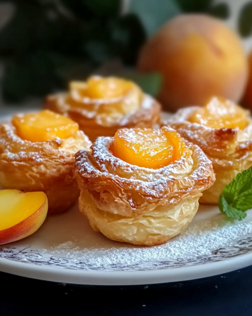 Cruffins de Durazno