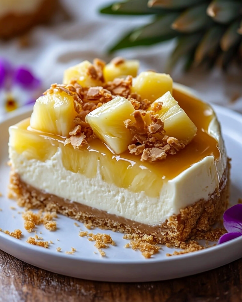 Delicia Cremosa de Piña y Queso