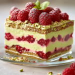 Delicia de Tiramisu de Pistacho y Frambuesa