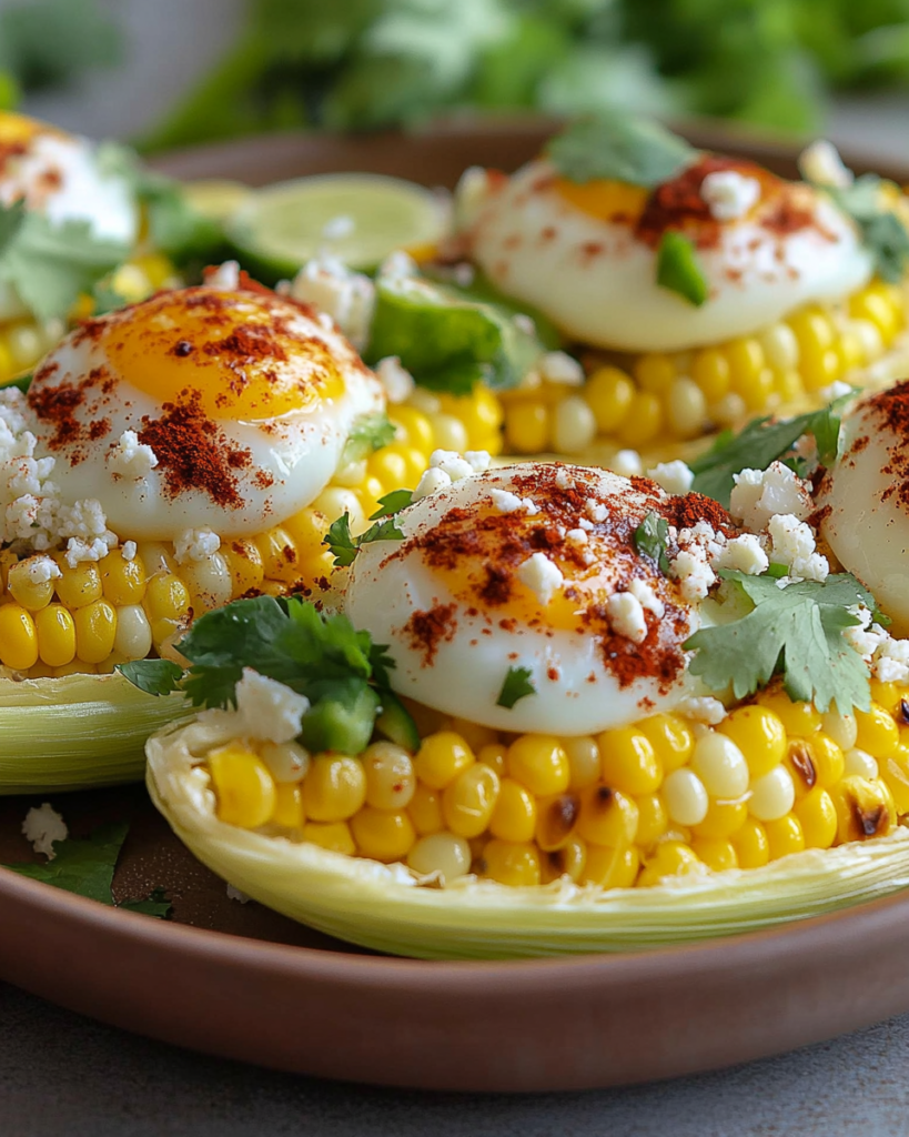 Elote a la Mexicana con Huevos