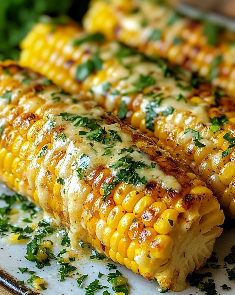 Elote con Mantequilla de Ajo y Queso