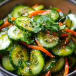 Ensalada Asiática de Pepino Refrescante