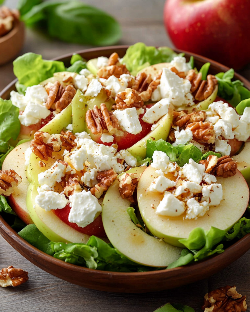 Ensalada Otoñal de Manzana Honeycrisp y Feta