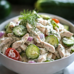 Ensalada de Pollo con Pepinillos y Eneldo