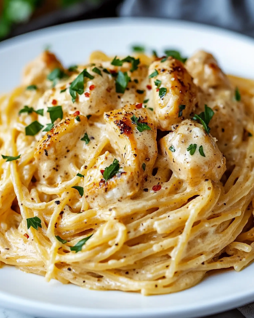 Espagueti Cajún Cremoso con Salsa de Mozzarella y Ajo