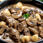 Estofado Cremoso de Carne con Champiñones
