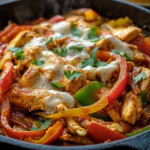 Fajitas de Pollo con Queso en Sartén
